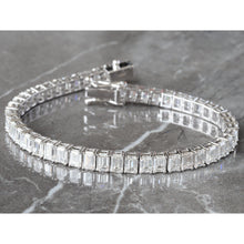 Load image into Gallery viewer, 14.50ctw Emerald Cut Diamond Tennis Bracelet
