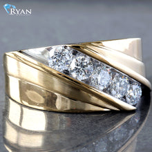 Load image into Gallery viewer, 1.00ctw Five Diagonal Set Band
