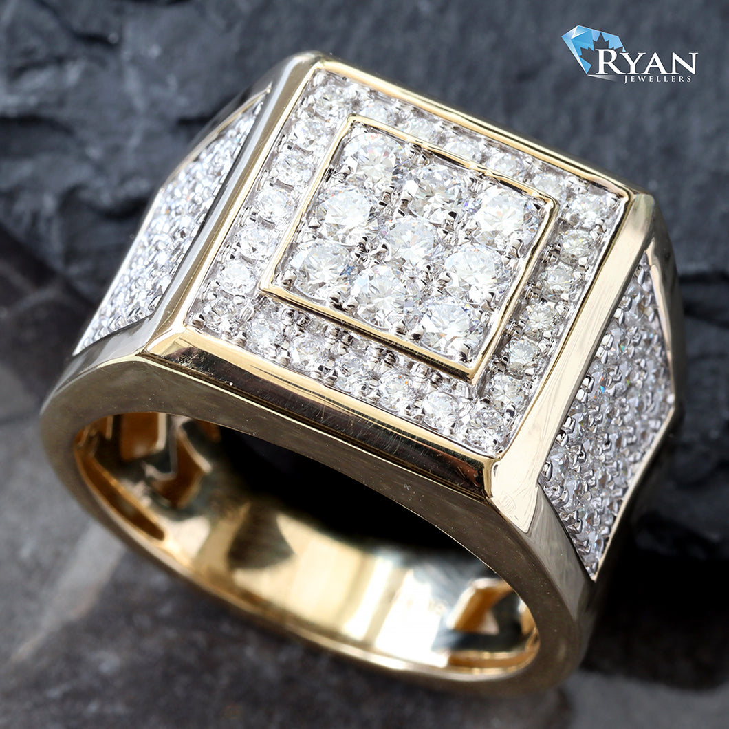 1.70CTW LAB Grown Square Diamond Ring