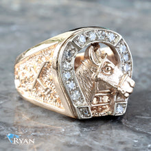 Load image into Gallery viewer, 0.25ctw Lucky Horse Shoe Diamond Ring
