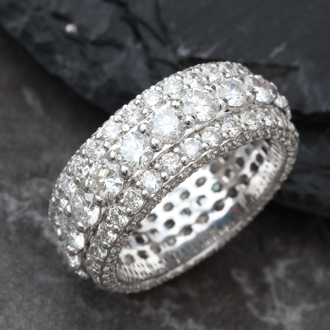 6.43ctw Full Diamond Pave Eternity Band