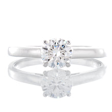Load image into Gallery viewer, 0.71ct Round Brilliant Solitaire with High Polished Upswept Shoulders
