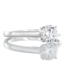 Load image into Gallery viewer, 0.71ct Round Brilliant Solitaire with High Polished Upswept Shoulders
