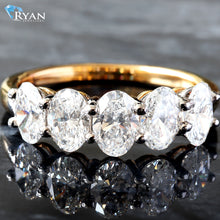 Load image into Gallery viewer, 2.00ctw Five Stone Oval Stone Band
