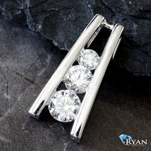 Load image into Gallery viewer, 1.50ctw Graduated Round Brilliant Three Stones Journey Pendant
