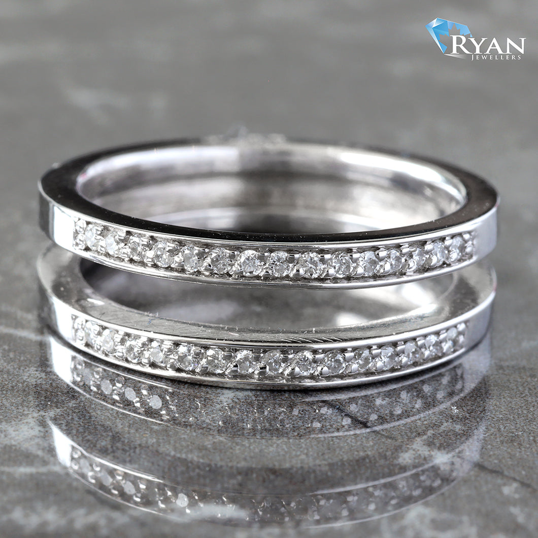 0.15ctw Micro Pave Diamond Ring Jacket