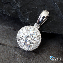 Load image into Gallery viewer, 0.60ctw Round Solitaire with Round Diamond Halo
