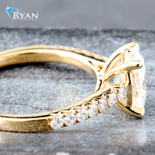 Load image into Gallery viewer, 1.42ctw Oval Solitaire With Diamond Cathedral Mount
