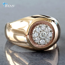 Load image into Gallery viewer, RING GY 10K 0.50CTW ROUND FLOWER CLUSTER HP ROUNDED SHOULDERS MENS RING
