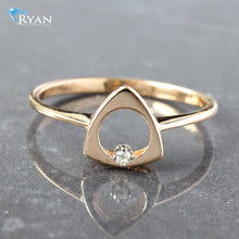 Load image into Gallery viewer, RING GY 14K 0.015CT OUIJA BOARD DISK WITH DIAMOND ACCENT
