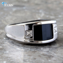 Load image into Gallery viewer, Vertical Black Onyx Ring
