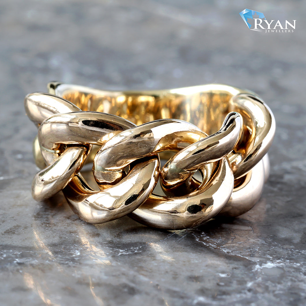 Italian Wide Cuban Link W/ Tapered Sizing Bar