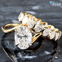 Load image into Gallery viewer, 1.70ctw Oval Cut Bezel Set Eternity Band
