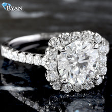 Load image into Gallery viewer, 2.41ctw Brilliant Solitaire With Cushion Halo
