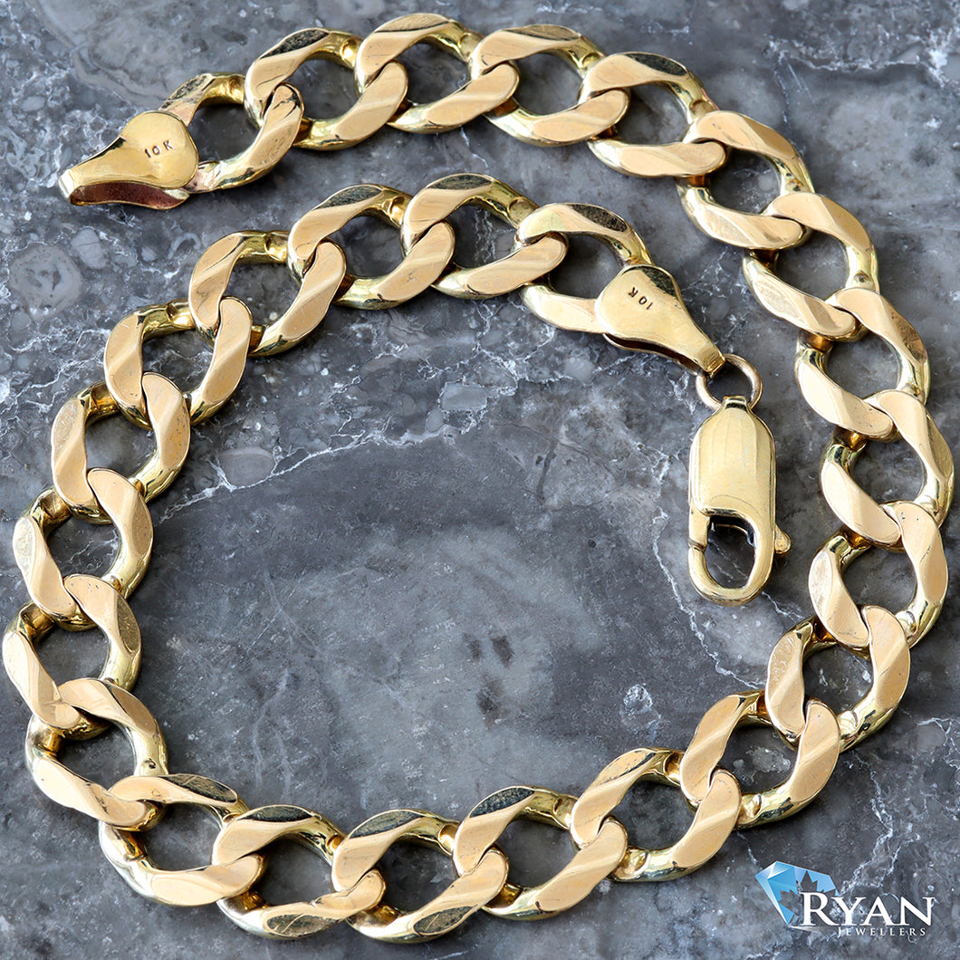 8.50mm Bevelled Edge Curb Link Bracelet