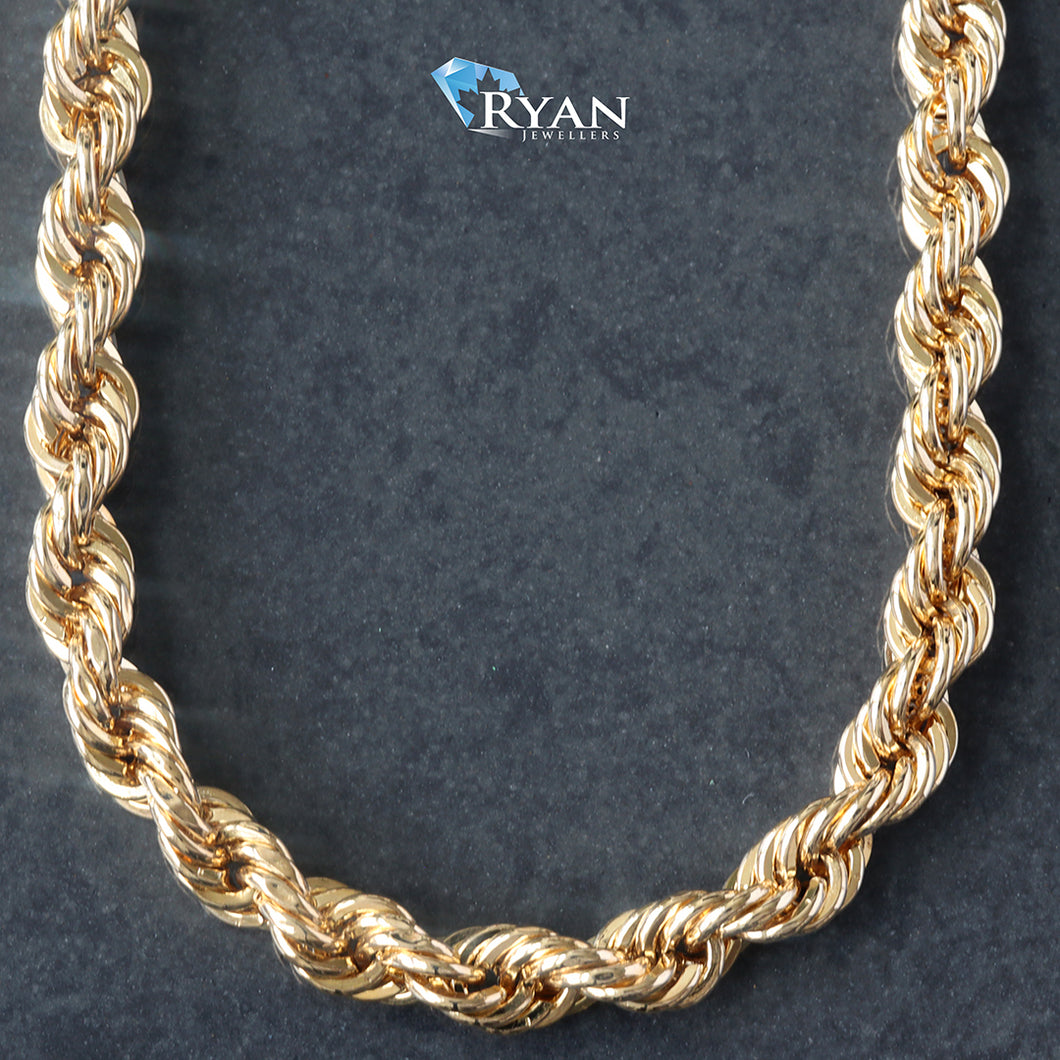 CHAIN GY 10K 24
 INCH 4.20MM SEMI SOLID ROPE
