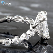 Load image into Gallery viewer, 2.19ctw Oval Solitaire Round &amp; Marquise Shoulders
