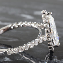 Load image into Gallery viewer, 2.54ctw Pear Cut Solitaire with Diamond Halo
