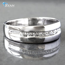 Load image into Gallery viewer, Nine Prong Channel Set Diamond Band
