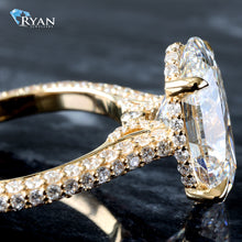 Load image into Gallery viewer, 7.25ct BIG Oval Solitaire with Full Diamond Mount
