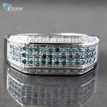 Load image into Gallery viewer, 0.85ctw White &amp; Blue Diamond Ring
