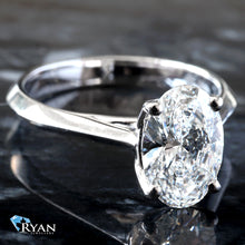 Load image into Gallery viewer, 2.00ctw Oval Solitaire with Floral Basket and Cathedral High Polished Shoulders
