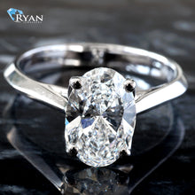 Load image into Gallery viewer, 2.00ctw Oval Solitaire with Floral Basket and Cathedral High Polished Shoulders
