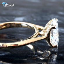 Load image into Gallery viewer, 2.00ctw Oval Solitaire with Floral Basket and Cathedral High Polished Shoulders
