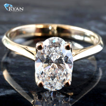 Load image into Gallery viewer, 2.00ctw Oval Solitaire with Floral Basket and Cathedral High Polished Shoulders
