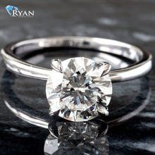Load image into Gallery viewer, 2.02ct Round Solitaire with High Polished Shoulders Ring
