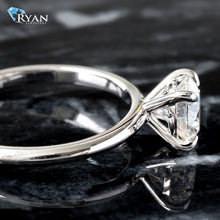 Load image into Gallery viewer, 1.03ct Round Solitaire with High Polished Shoulders Ring

