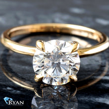 Load image into Gallery viewer, 2.02ct Round Solitaire with High Polished Shoulders Ring
