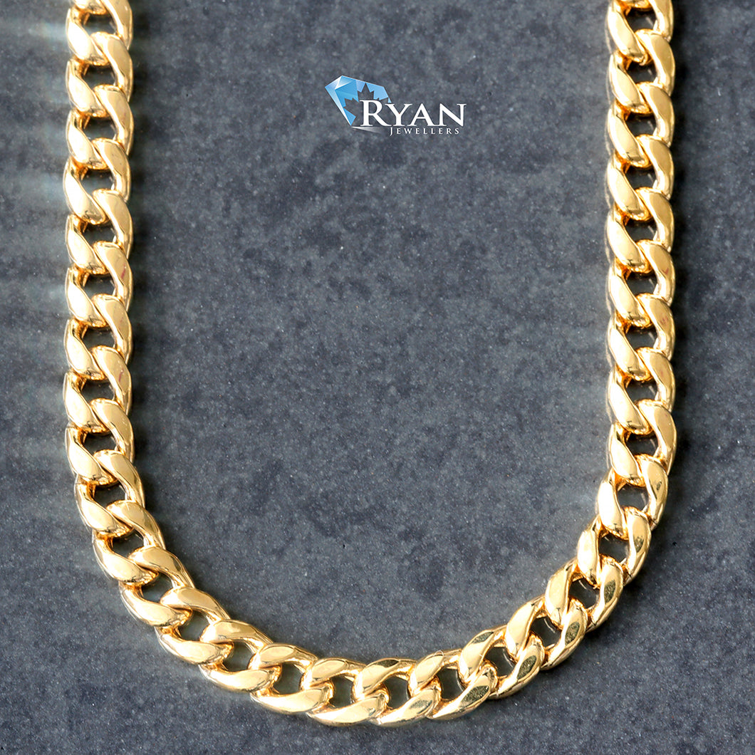 CHAIN GY 10K 24 INCHES 4.40MM HOLLOW MIAMI CUBAN LINKS