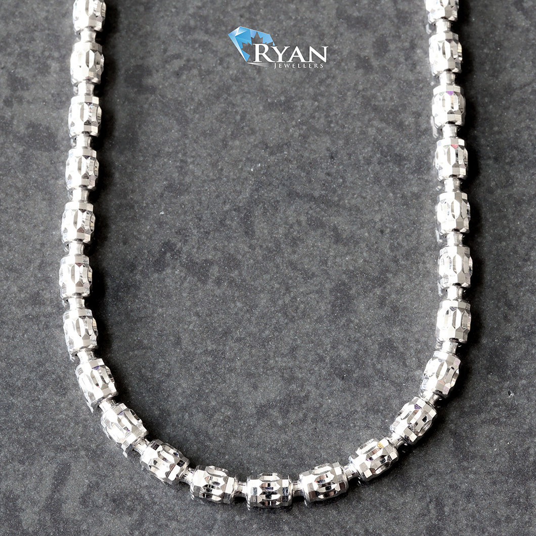 CHAIN GW 10K 24 INCH DIAMOND CUT BARREL MOON 2.95MM