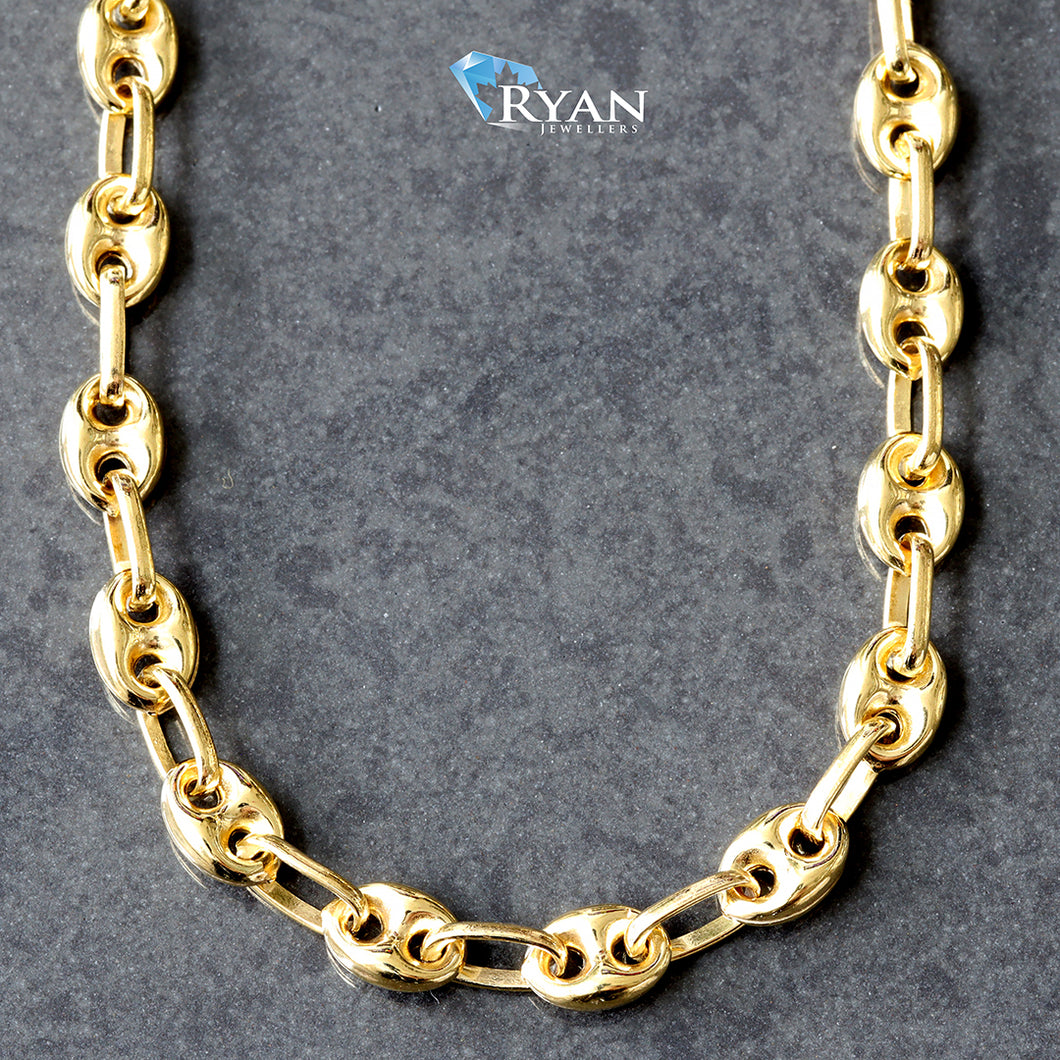 CHAIN GY 10K 22 INCH HIGH POLISHED GUCCI PUFF 4.85MM