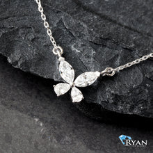 Load image into Gallery viewer, 0.33CTW LAB Marquise &amp; Pear Diamond Dainty Butterfly Necklace
