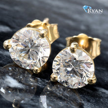 Load image into Gallery viewer, LAB EARRING GY 10K 2.00CTW ROUND BRILLIANT SOLITAIRE MARTINI SET STUDS
