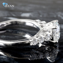 Load image into Gallery viewer, LAB RING GW 14K 1.90CTW ROUND SOLITAIRE THREE STONE SHOULDERS SIDE PROFILE DIAMOND BASKET ACCENT
