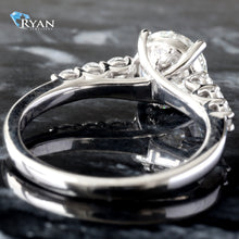 Load image into Gallery viewer, LAB RING GW 14K 1.90CTW ROUND SOLITAIRE THREE STONE SHOULDERS SIDE PROFILE DIAMOND BASKET ACCENT
