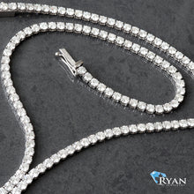 Load image into Gallery viewer, LAB CHAIN GW 14K 16 INCH 25.50CTW FANCY Y TENNIS CHAIN
