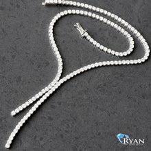 Load image into Gallery viewer, LAB CHAIN GW 14K 16 INCH 25.50CTW FANCY Y TENNIS CHAIN
