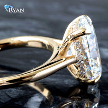 Load image into Gallery viewer, 4.16ctw Oval Solitaire with Hidden Halo
