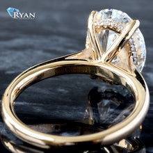 Load image into Gallery viewer, 4.16ctw Oval Solitaire with Hidden Halo
