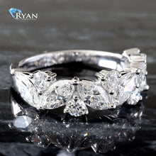 Load image into Gallery viewer, 2.00CTW Marquise &amp; Round Cut Mosaic Half Diamond Band
