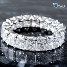 Load image into Gallery viewer, 6.09CTW LAB Radiant Cut Scallop Set Full Eternity Band
