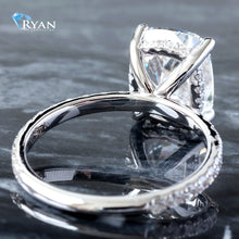 Load image into Gallery viewer, 4.66CT WLAB Cushion Cut Center With Pave Shoulders And Hidden Halo
