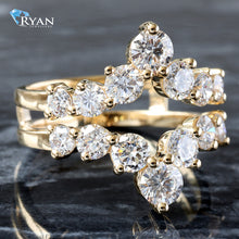 Load image into Gallery viewer, 2.00CTW LAB Round Diamond V Shaped Contouring Ring Jacket
