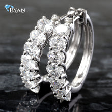Load image into Gallery viewer, 2.00CTW LAB Scallop Set Oval Hoops
