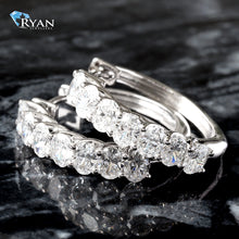 Load image into Gallery viewer, 2.00CTW LAB Scallop Set Oval Hoops
