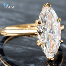 Load image into Gallery viewer, LAB RING GY 18K 2.70CTW MARQUISE WITH CATHEDRAL SHOULDER AND HIDDEN HALO
